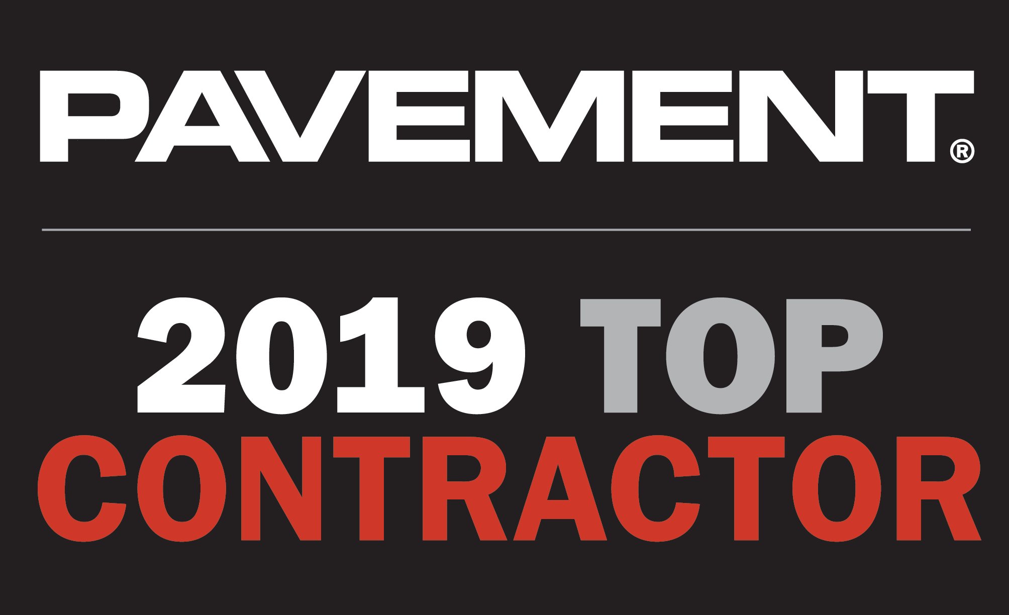 2019 Pavement Top Contractor Award