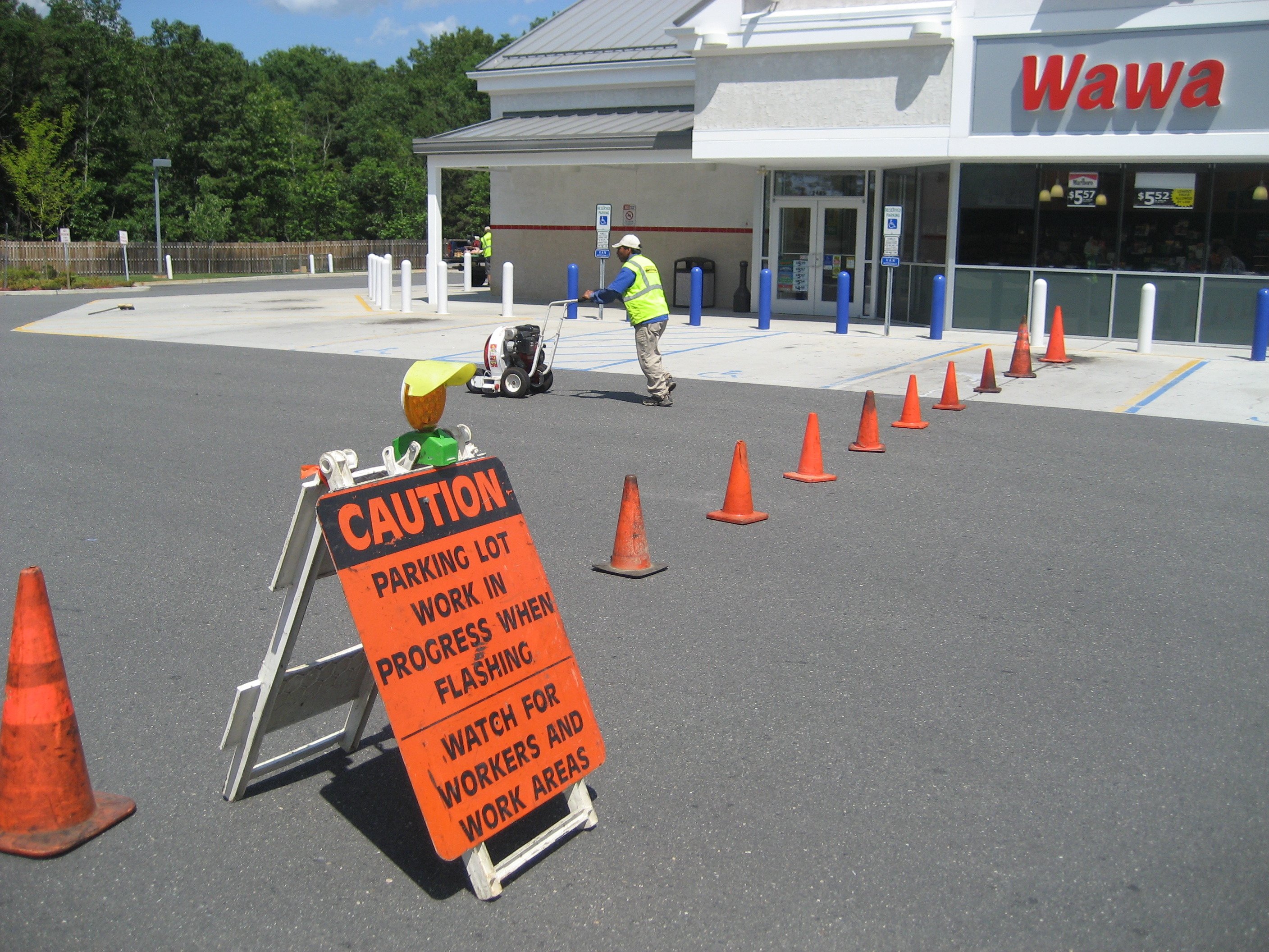 Wawa parking lot sealcoating