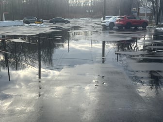 Standing Water After Asphalt Paving