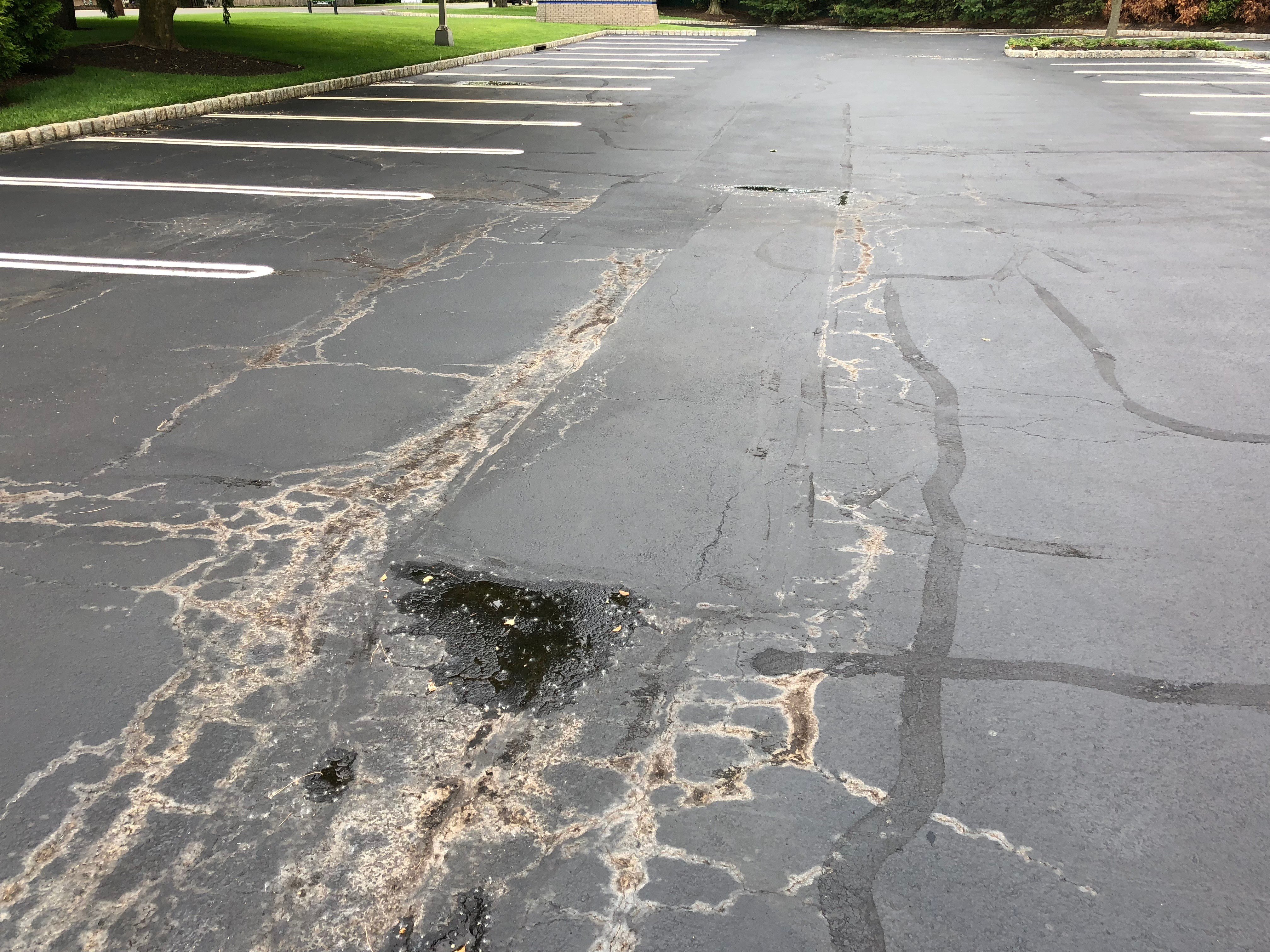 Underground water causes pavement sealer failure