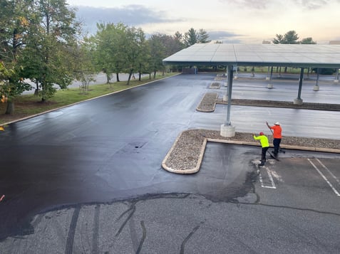 Asphalt Sealcoating Under Solar Canopies