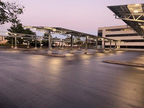 Asphalt Sealcoating Under Solar Canopies