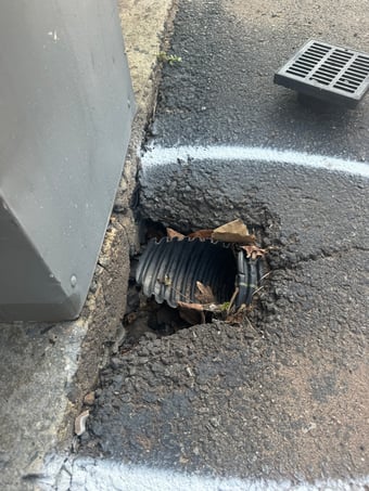 (BEFORE) Roof Drain Tie-In Iselin New Jersey