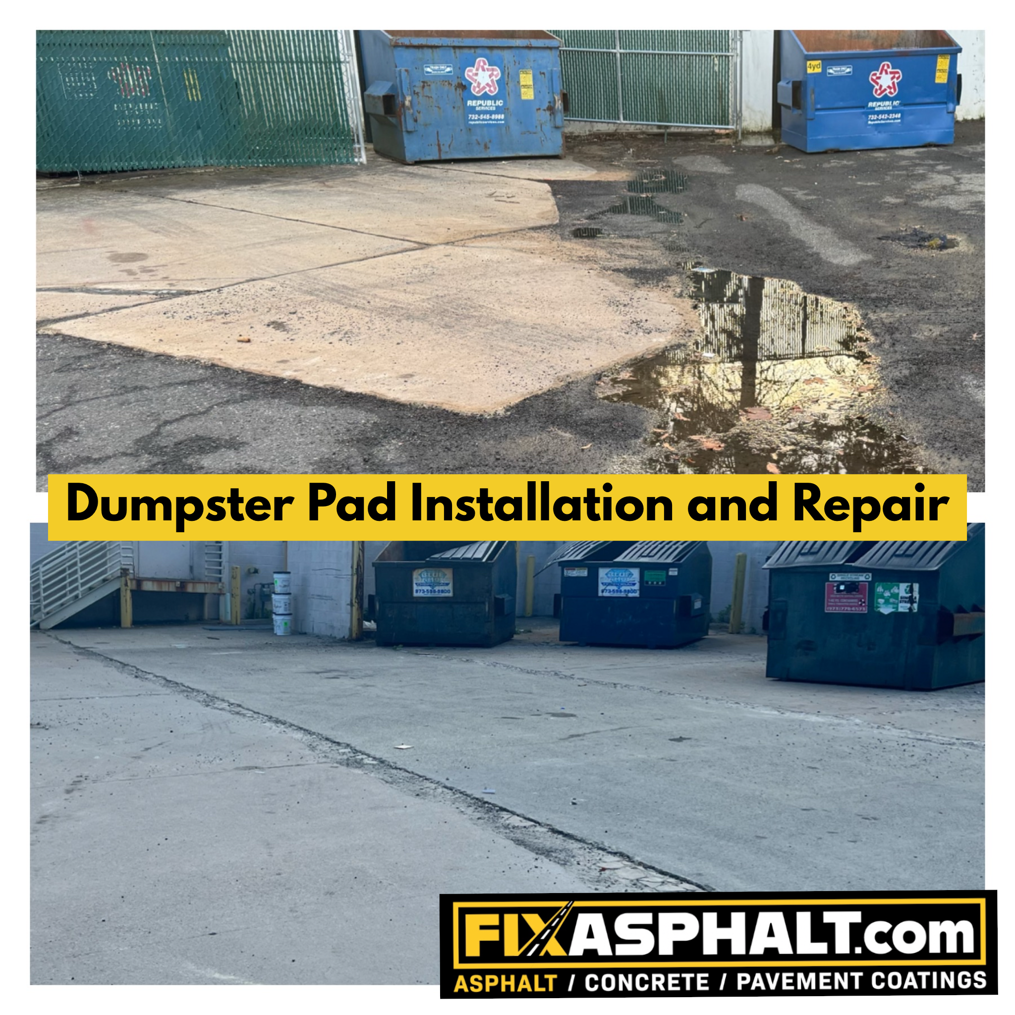 New Jersey Dumpster Pad Repair and Installation